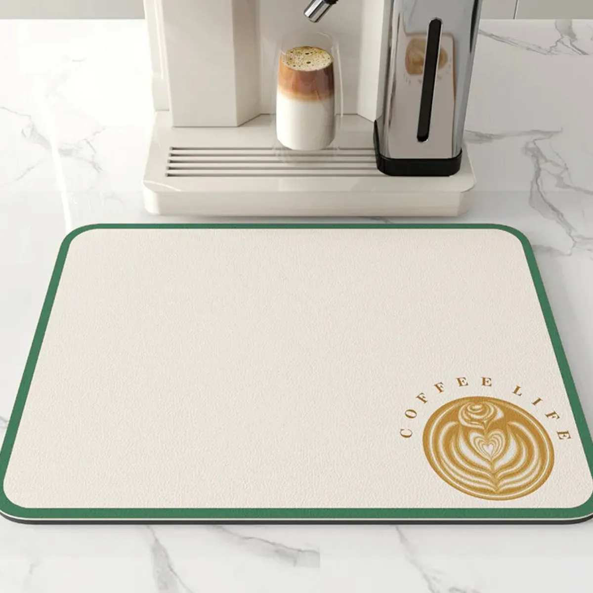 حصيرة آلات القهوة وركن القهوة والاكواب - صورة 1