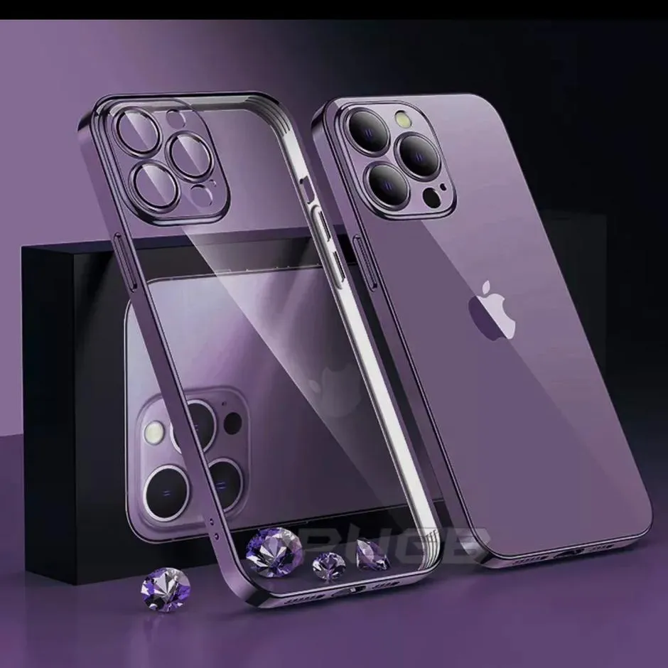 كفر أيفون 14 بروماكس سيلكون مع حماية عدسات الكاميرات - Image 1