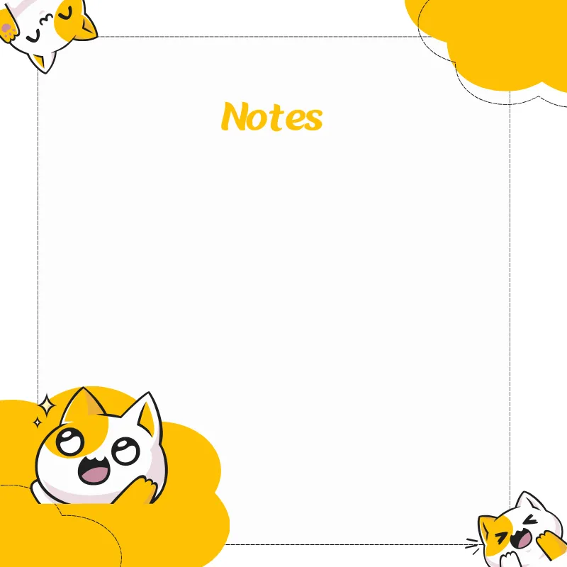 Yellow Cat Sticky Notes - صورة 1