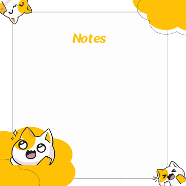 Yellow Cat Sticky Notes