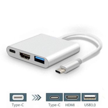 Converter 3 in 1 - Type-C to HDMI + USB + Type-C