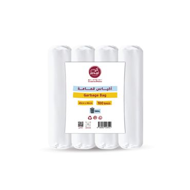 أكياس قمامة أثر صغير 45 سم × 60 سم أبيض