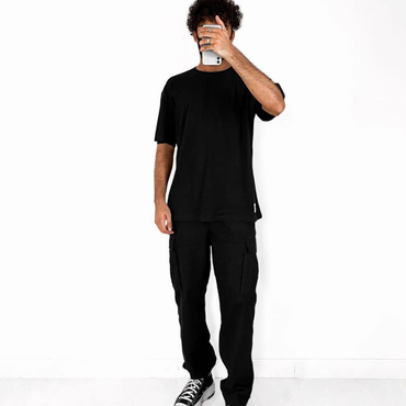 black oversize T-shirt
